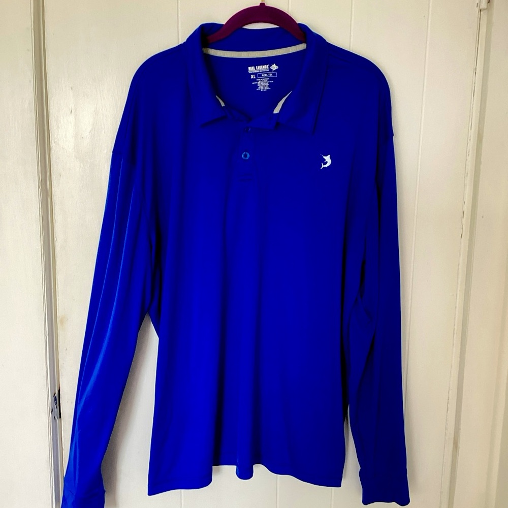 Reel Legends Royal Blue Long Sleeve Polo